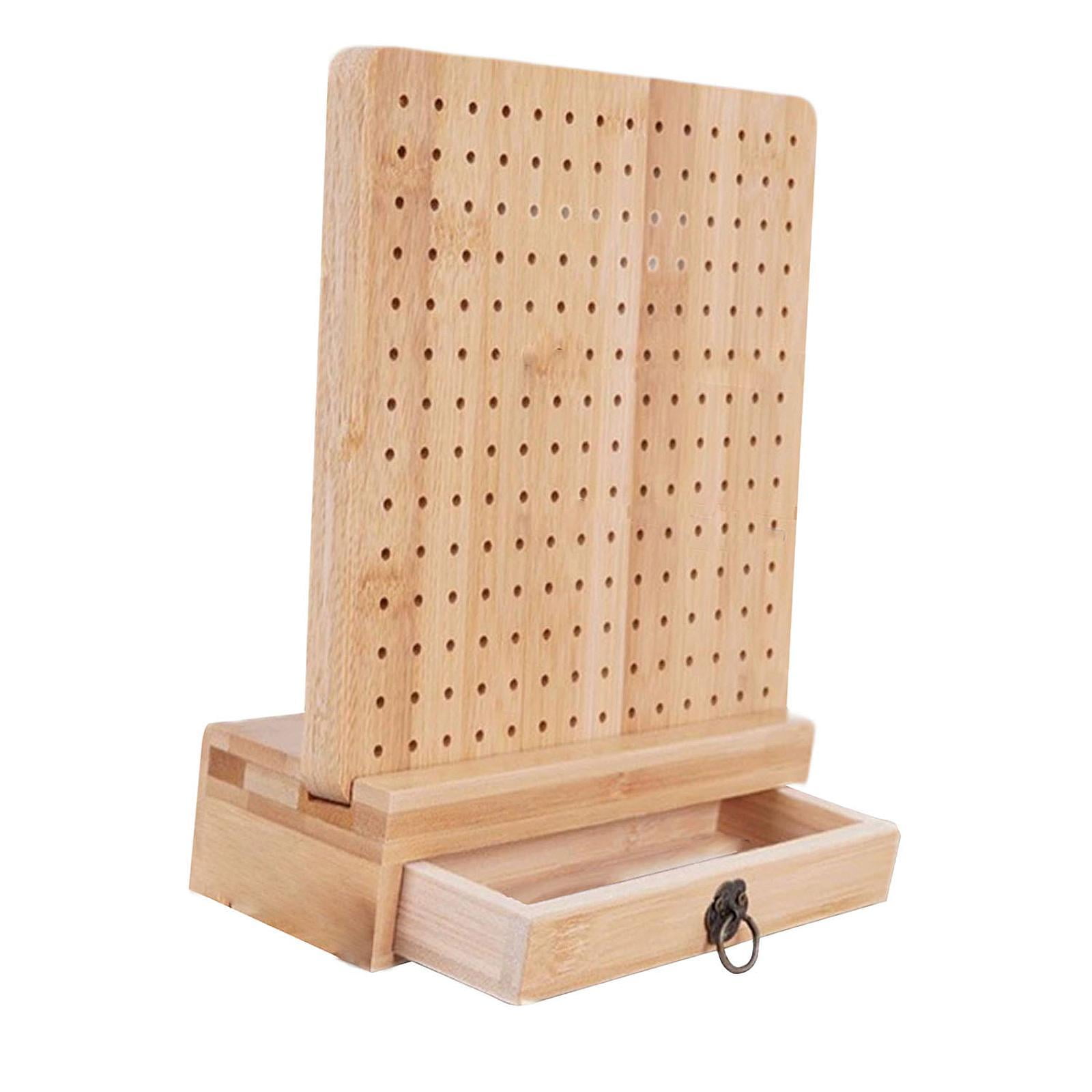 Abbraccia Crochet Blocking Board, Pegboard for Crocheting, Wooden Holeboard with Warehouse Drawer for Knitting And Crocheting with Handmade DIY Crochet Board