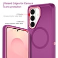 thumbnail image 3 of I-HONVA For Samsung Galaxy S26 Case,Magnetic 3-Layer Military Grade Drop Protection Anti-Slip Rugged Shockproof Dustproof Protection Phone Case,Purple Pink, 3 of 7
