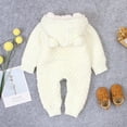 thumbnail image 4 of Fesfesfes Newborn Baby Girls Boys Winter Warm Coat Knit Outwear Hooded Jumpsuit On Sale, 4 of 5