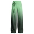 thumbnail image 4 of Womens Wide Leg Pants Gradient High Waisted Palazoos for Women Drawstring Waist Straight Leg Pants with Pockets Cotton Linen Flowy Summer Pants, 4 of 6