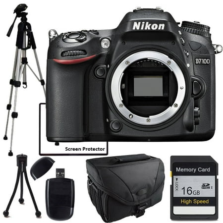 Nikon D7100 Body, 16GB SDHC Card, Camera Case, Card Reader, LCD Screen Protector and Cleaning (Nikon D7100 Body Best Price)