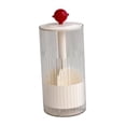 thumbnail image 2 of Organizador de maquillaje con tapa transparente y elevación automática para brochas de maquillaje. Rojo y blanco, 2 of 9