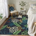 thumbnail image 4 of CAROMIO Washable Rug Modern Floral Living Room Rug Non Slip Accent Distressed Rugs Farmhouse Non Shedding Carpet, 9' x 12' Green Gray, 4 of 5