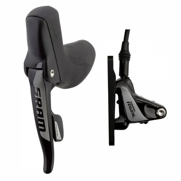 SRAM Rival 22 Flat Mount Hydraulic Disc Brake with Front Shifter and 950mm Hose, Rotor Sold Separately