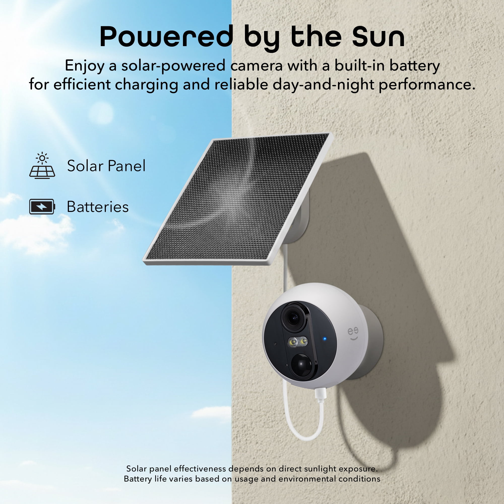 Geeni Perch, Smart 3MP, Magnetic Battery Cam, with Solar Panel