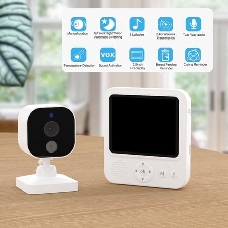 Bitiwend 2.8" Video Baby Monitor with Camera and Audio, Night Vision, Real Time, VOX Mode, Temperature Sensor