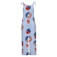 thumbnail image 5 of Fankiway Women Ladies Printed Summer Sleeveless Backless Loose Long Playsuits Rompers Jumpsuit Pants for Women Plus Size Clearance Womens Pants Clearance, 5 of 5