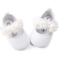thumbnail image 5 of Antheron Baby Girls Mary Jane Flats Soft Sole Infant Moccasins Floral Sparkly Toddler Princess Dress Shoes, 5 of 6