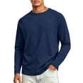 thumbnail image 2 of Evdexr Men's Shirts 2026 Long Sleeve Crew Neck T Shirts Winter Workout Casual Lightweight Breathable Shirt Loose Fit Oversized Solid Athletic Tees XL, 2 of 4