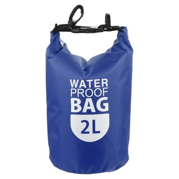 Uxcell Floating Waterproof Dry Bag, 2L Float Dry Bag Roll with Clear Window, Blue