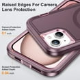 thumbnail image 6 of Allytechgroup iPhone 15 Plus Magsafe Case with Screen Protector, Military Grade Shockproof Rugged Hybrid Hard PC Back Cover Wireless Charging Bumper Phone Case for Apple iPhone 15 Plus,Purple, 6 of 7