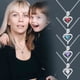 thumbnail image 1 of Collar con Colgante Bicolor con Incrustaciones de Corazón "Amor de Madre", Cadena Ajustable, Joyería de Moda, Regalo para Mamá, Elegante Regalo para El Día de La Madre., 1 of 4