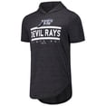 thumbnail image 2 of Men's Majestic Threads Black Tampa Bay Rays Tri-Blend Hoodie T-Shirt, 2 of 3