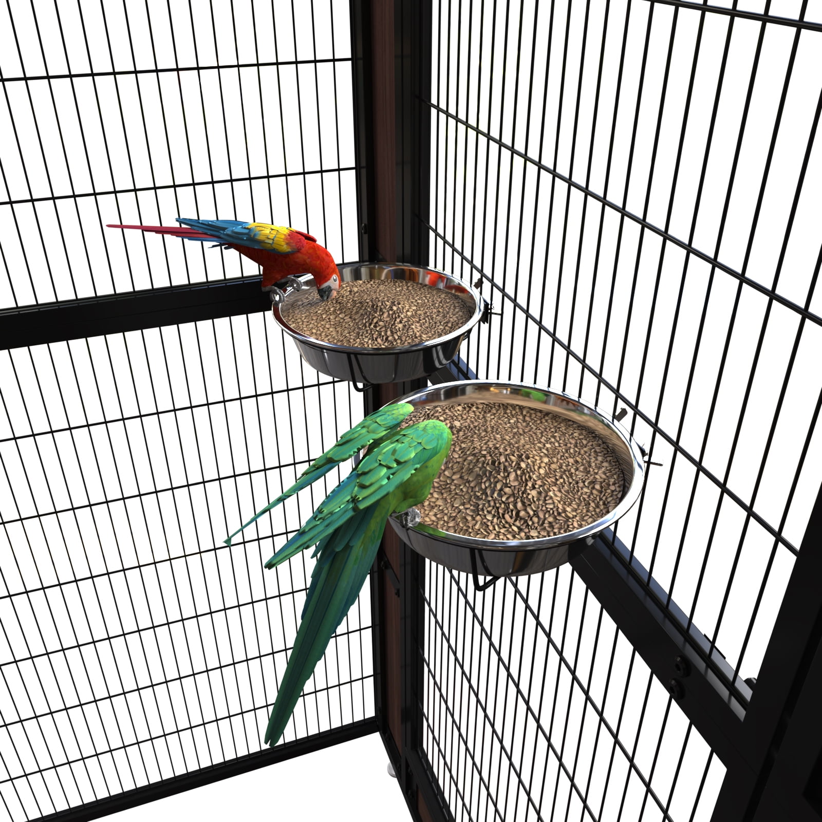 Walnest (69in) Large Birdcage Heavy Duty Bird Aviary with 2 Feeding Bowls& Feedable Door for Parrot Eagle Pigeon Hornbill