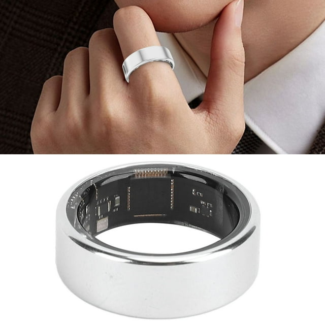 Bague Intelligente, Écran Tactile Batterie Li 18 mAh Bague de Suivi Sportif Affichage du Temps et des Pas pour Randonnée Cyclisme Course 16 mm / 0,6 Po Taille 8,18 mm / 0,7 Po Taille 9,20 mm / 0,8 Po Taille 10,23 mm