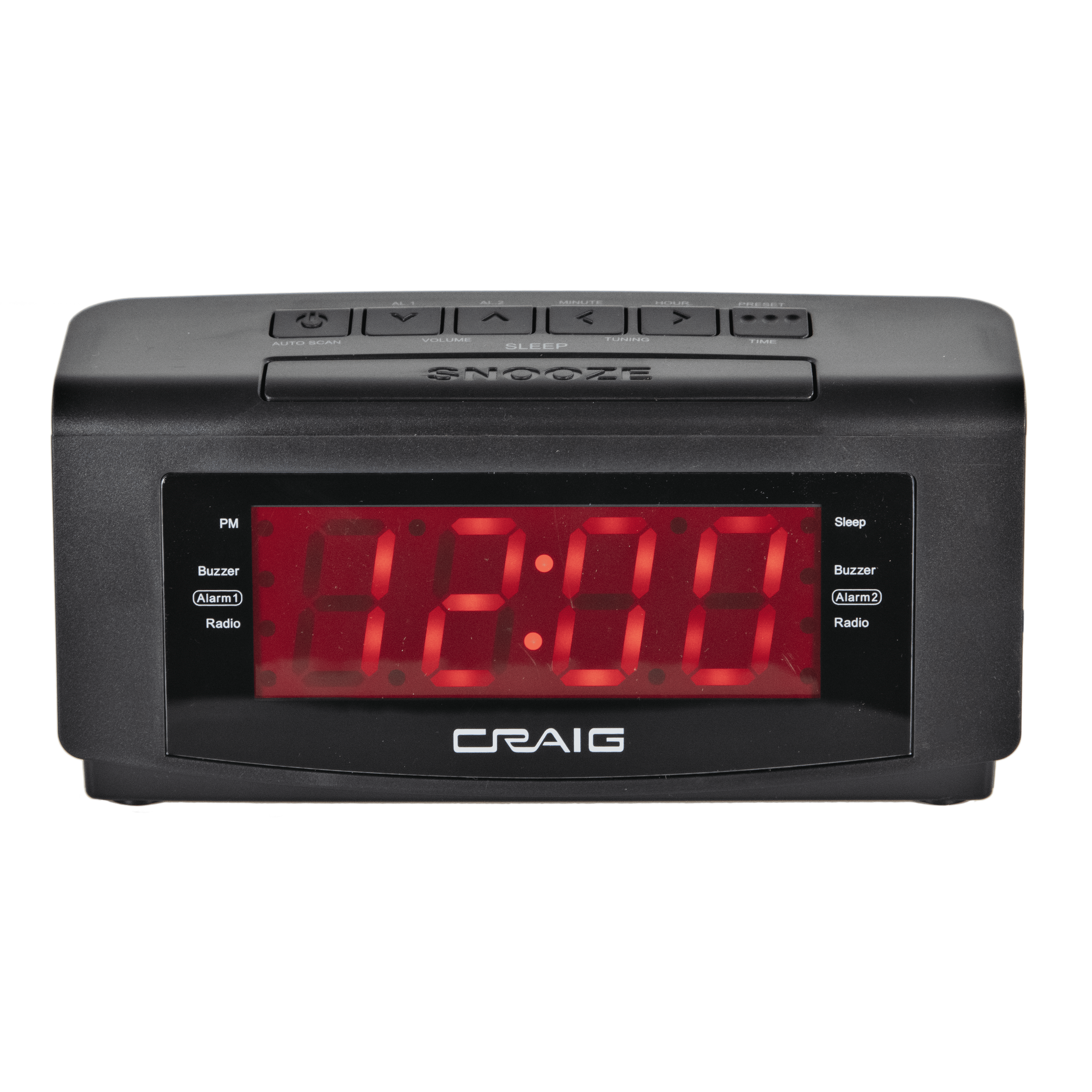 Magnavox Digital Dual Alarm Clock AM/FM Radio,Dimmer,Snooze 0.6” Digital LED 