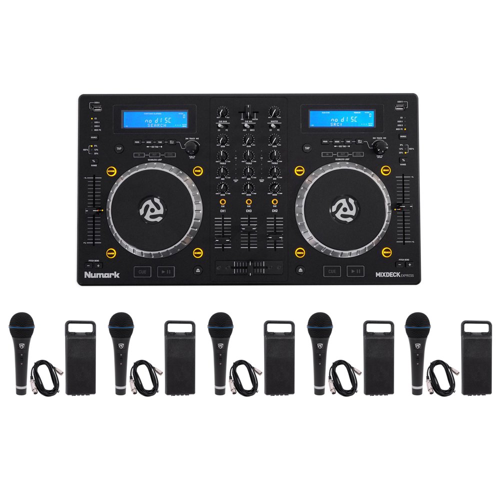 Numark Mixdeck Express DJ Mixer/Controller w/Dual CD+USB Playback+5