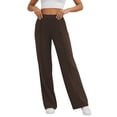 thumbnail image 2 of Yoga Pants for Women 2026 Trendy Elastic High Waist Stretch Straight Leg Casual Loose Slacks Work Pants, 2 of 5