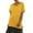 Yellow, variant on Women's Tshirts Casual Solid Color Short Sleeve V Neck T Shirt Loose Fit Top Spring Shirts Women Pink XXL