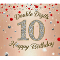 thumbnail image 4 of Sparkling Double Digits 10 Birthday Backdrop Banner Happy Birthday Party Decorations Photography Props Background for Kids Birthday Party Celebration Photo Booth Decor, 4 of 8