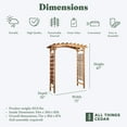 thumbnail image 3 of All Things Cedar PA96 6-Ft Garden Wooden Traditional Archway Pagoda Arbor - 71L x 35W x 87, 3 of 9