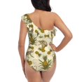 thumbnail image 5 of Pofeuu Monkeys and Pinealpples Print Women's One Piece Swimsuits One Shoulder Swimwear Asymmetric Ruffle Monokinis Bathing Suits-Medium, 5 of 6