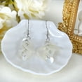 thumbnail image 4 of Ocean Round Clusters of White Kabibe Seashell Dangle Handmade Earrings, 4 of 6