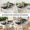thumbnail image 7 of Black Gray Gold Marble Pattern Round Fitted Tablecloth with Elastic Edge,Dining Table Cover Waterproof,Outdoor Round Tablecloth for Camping,Dining,Indoor and Outdoor, 7 of 7