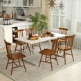 thumbnail image 2 of Barara King Dining Chair with Rubber Wood Frame, Dining Room Chair for Dining Room, Kicthen, Set of 4, Light Brown, 2 of 7