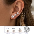 thumbnail image 5 of MomentWish 2 Carat Moissanite Stud Earrings for Women Christmas Mother's Day Birthday Gift for Mom Wife, 5 of 9
