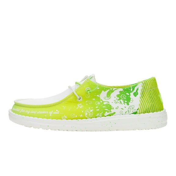 Hey Dude Women's Wendy Margaritaville 2 Loafers White/Lime Size 6