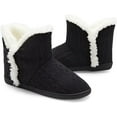 thumbnail image 3 of Women's Fuzzy House Slippers - Knitted Ankle Booties with Plush Fur Lining for Indoor & Outdoor Winter Warmth, 3 of 15