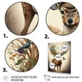 thumbnail image 3 of Designart Deer With Blooming Antlers II Canvas Wall Art, 3 of 5