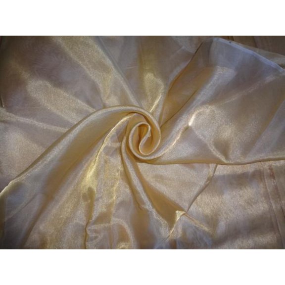 100% Silk tissue fabric with gold 44 inches wide [12328]