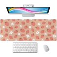 thumbnail image 1 of SHIQI-Strawberry and Daisy Pattern Desk Pad Pink Large Mouse Pad Gaming Mousepad Extended XL Keyboard Pad 31.5 x 11.8 in Laptop Computer Mouse Keyboard Mat for Office Desk Decor, 1 of 4