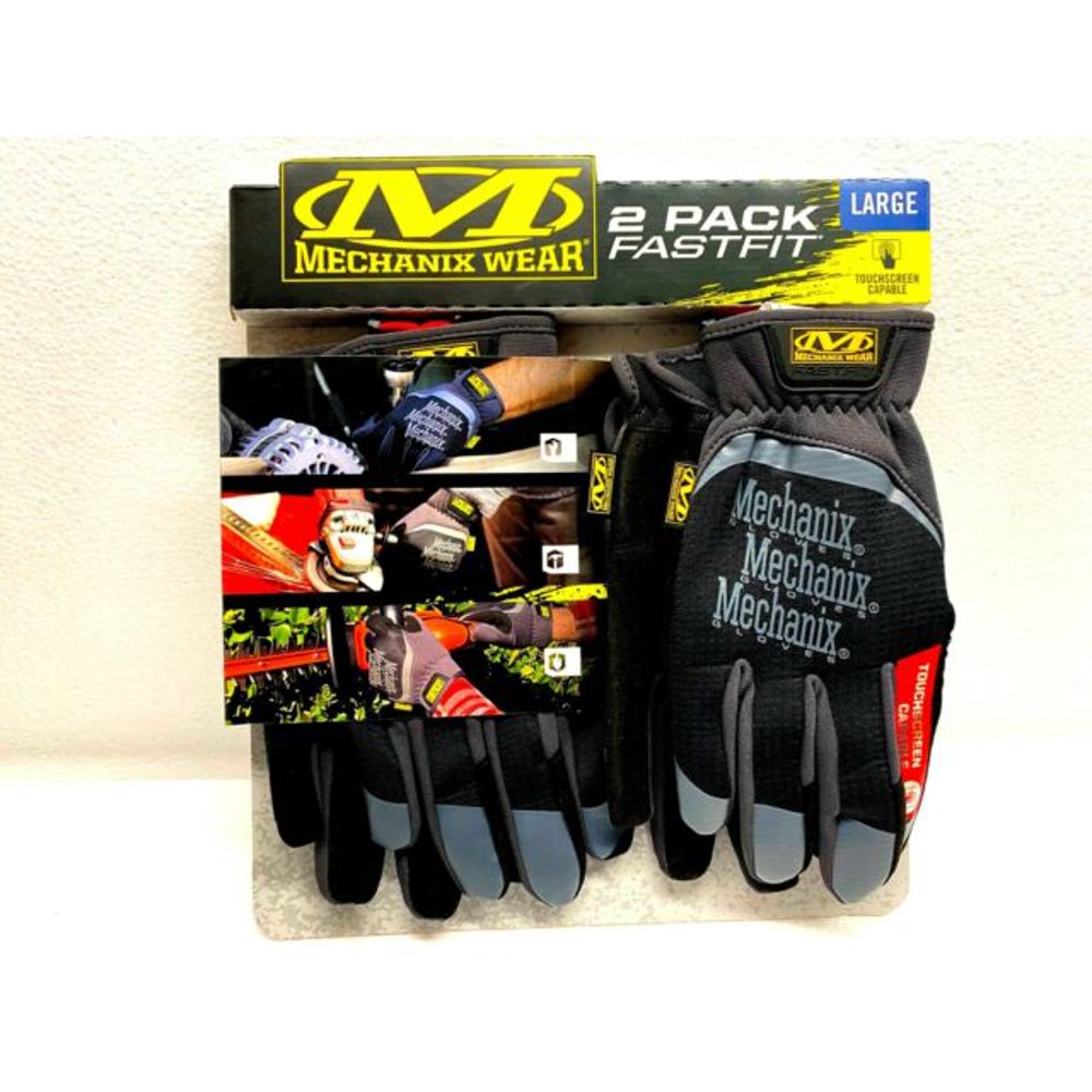 2pack Mechanix Wear FastFit Multipurpose Heavy Duty Work Gloves Black