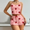 thumbnail image 6 of Fgvctg Valentine's Day Womens Pjs Sets Romantic Cute Love Heart Print Sleeveless Cami Pajama 2 Piece Womens Pjs Loungewear Lounge Sets Pj Sleepwear Date Night Lounge Set With Shorts Red L, 6 of 6