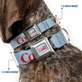 thumbnail image 2 of The Coca-Cola Company Pet Collar, Dog Collar Metal Seatbelt Buckle, Diet Coke Logo Light Gray Black Red, 15 to 24 Inches 1.0 Inch Wide, 2 of 8