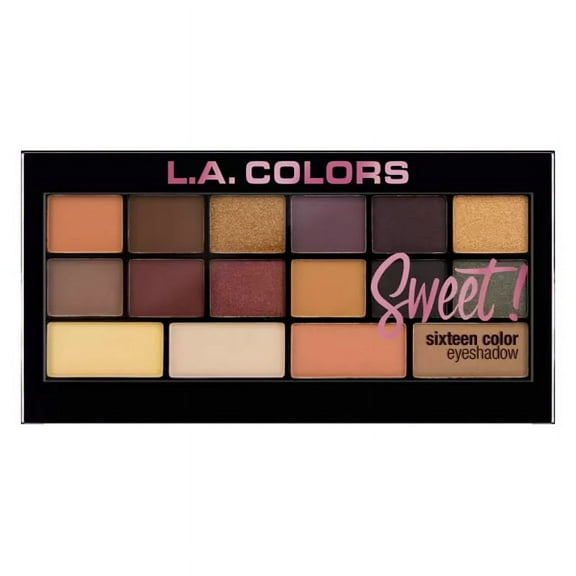 L.A. COLORS Sweet! Eyeshadow, Brave, 16 Palette