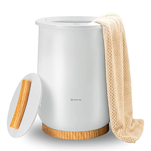 Keenray Bucket Towel Warmer, Large Auto Shut Off Towel Warmer for Bathroom, Fits Up To Two 40'X70' Oversized Towels, Grey