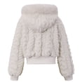 thumbnail image 6 of Annhoo Big Boys Girls Zip Hooded Jackets Winter Fleece Long Sleeve Outdoor Coat Cute Fashion Cropped Outerwear, 6 of 9