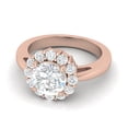 thumbnail image 4 of 1.20 CT Moissanite Round Engagement Halo 925 Sterling Silver Rose Vermeil Ring VVS1 Clarity, 4 of 5