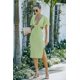 thumbnail image 4 of ABPHQTO Vestido a media pierna con aberturas y mangas con volantes verdes para mujer, 4 of 5