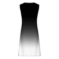 thumbnail image 5 of vestido casual de mujer vestido de verano vestido lencero vestido fruncido cita diaria salir moda correa básica sin mangas ajuste suelto negro / 3xl, 5 of 5