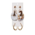 thumbnail image 2 of 3 Pairs Of Women's Earrings Silvers Needle Earring Set Women's Thick And Lightweight Earrings Women's Jewelry Gift, 2 of 7