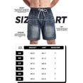 thumbnail image 5 of GINGTTO Men's Baggy Loose Fit Elastic Waist 7" Denim Shorts, 5 of 8