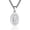 Silver, variant on Sterling Silver Saint Michael Oval Pendant Necklace for Men, Engraved Archangel St Michael Protect Us Medal Cuban Chain Religious Faith Amulet Jewelry Gift for Him Birthday Anniversary