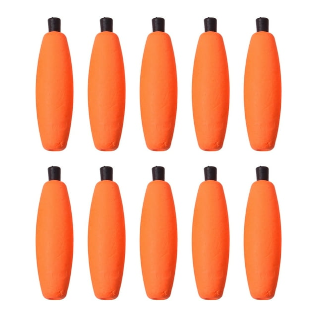 10pcs Peg Floats Catfish Fishing Bobbers Foam Rig Float Crappie Trout ORANGE S