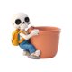thumbnail image 1 of Maceta decorativa de resina con forma de esqueleto, ideal para suculentas y como decoración de escritorio para Halloween., 1 of 7