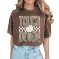 thumbnail image 5 of Camo Touchdown Football Shirt for Men Women & Teens Game Day Checkered Tailgate Graphic Tee Espresso Shirt Small, 5 of 7